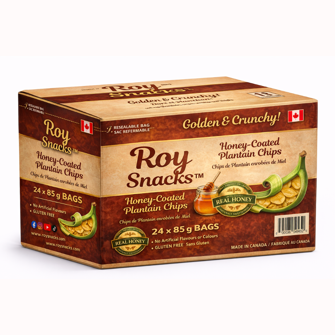 Honey-Coated Plantain Chips – 24 Pack Family Box (Bulk Savings)