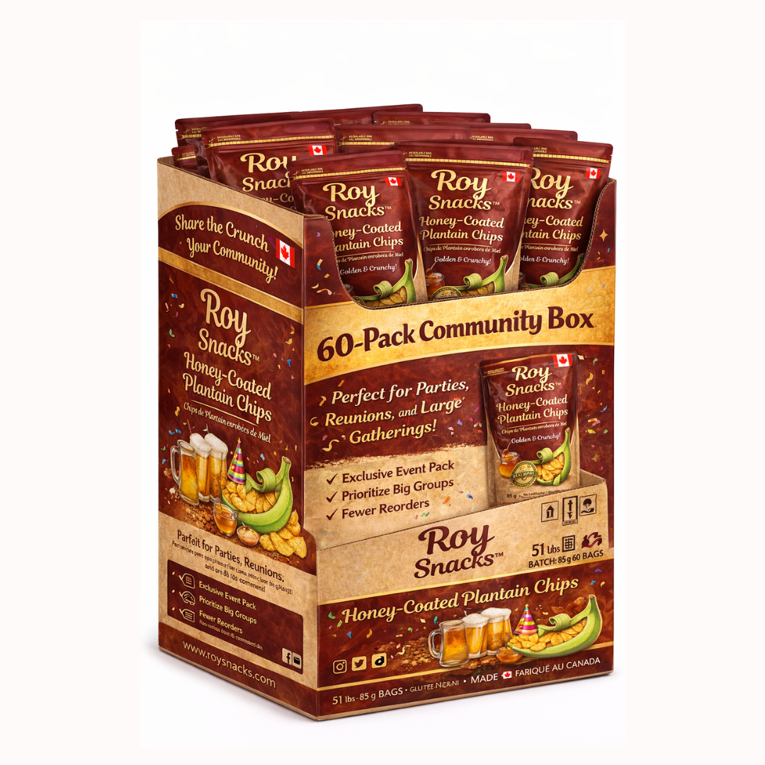 Honey-Coated Plantain Chips – 60 Pack Community Box (Mega Value)
