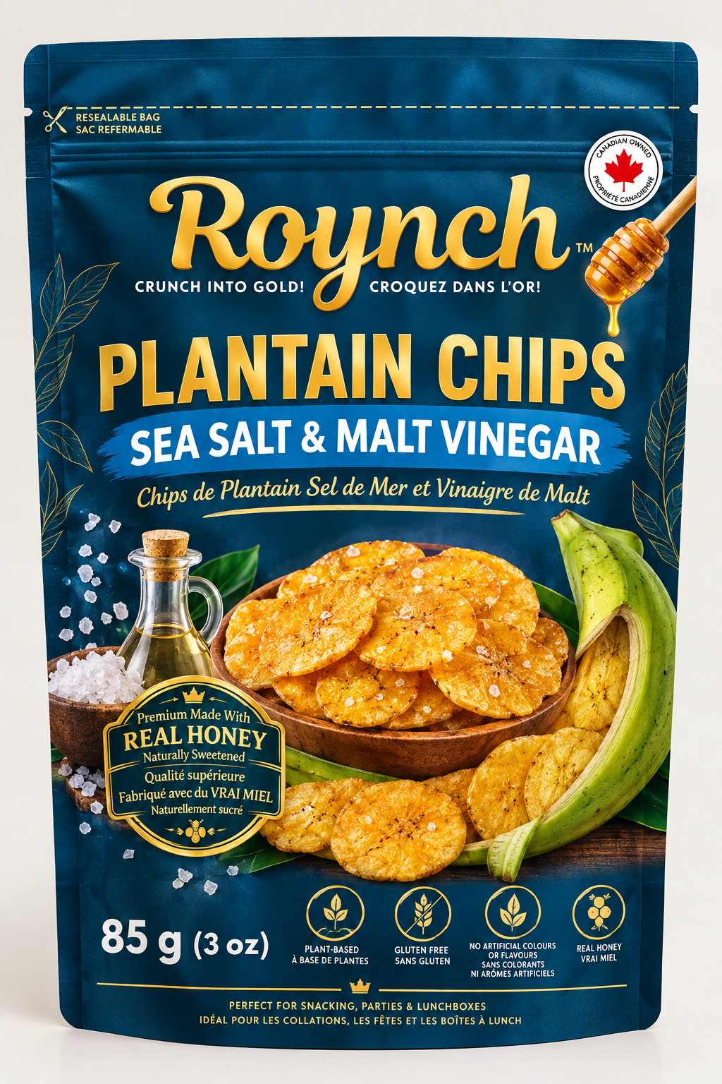 Sea Salt & Malt Vinegar Plantain Chips