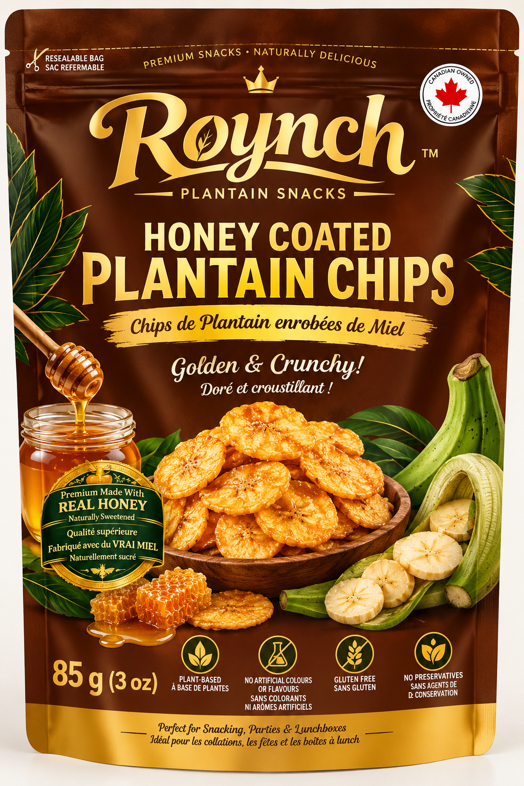 Honey-Coated Plantain Chips