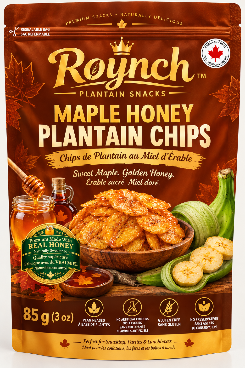 Maple Honey Plantain Chips